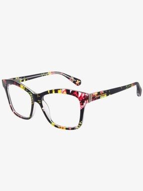 Christian Lacroix Black Floral “Babylon” Eyeglasses with Original Case and Wipe